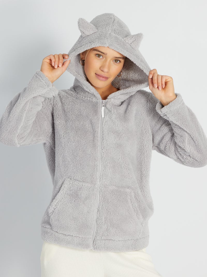 Felpa in pile GRIGIO - Kiabi