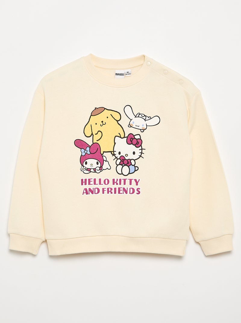 Felpa in pile "Hello Kitty" - collezione facile da indossare Bianco - Kiabi
