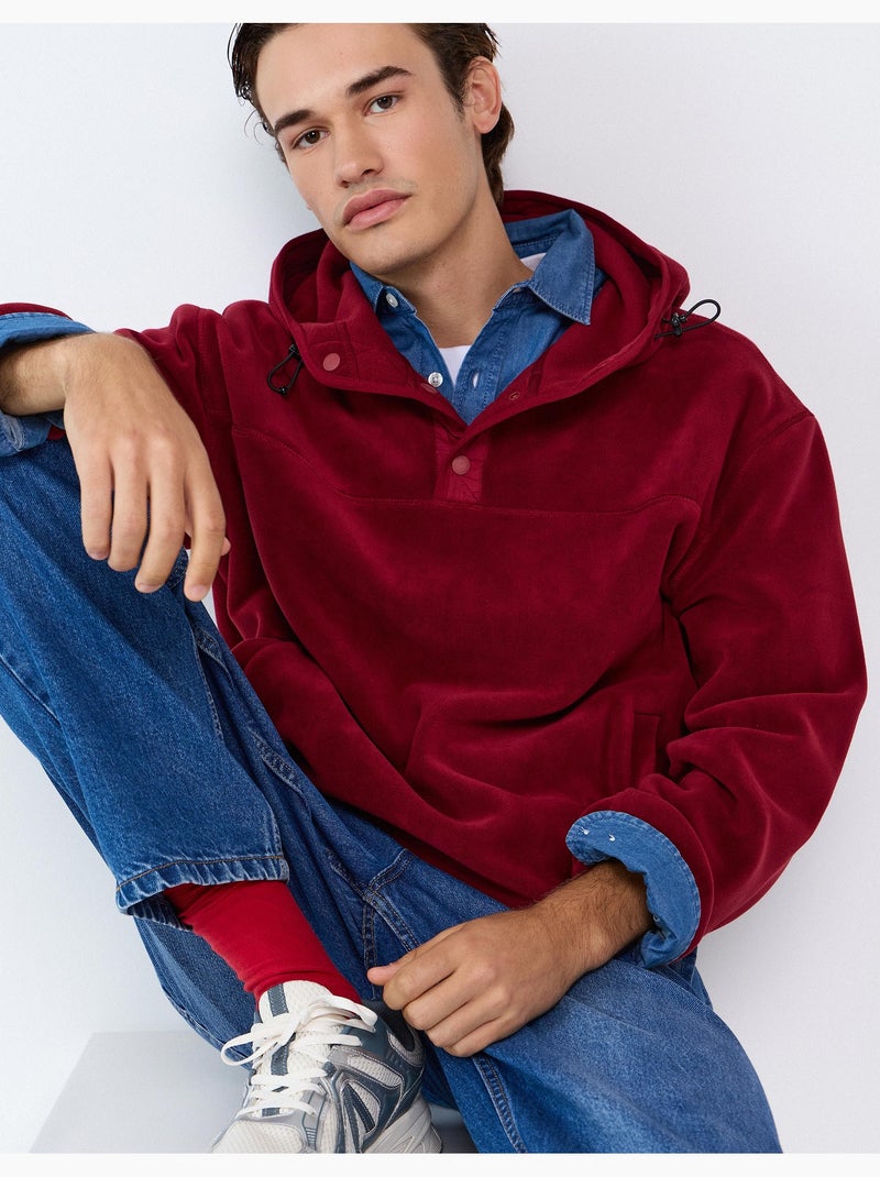 Felpa in pile, mo fashion Rosso - Kiabi