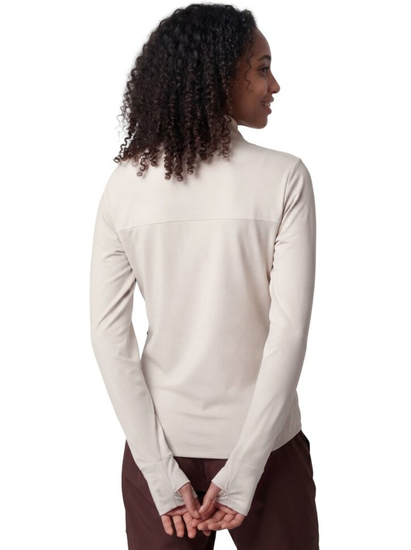 Felpa in pile per l’escursionismo da donna escursionismo donna symbol-w sand Beige - Kiabi