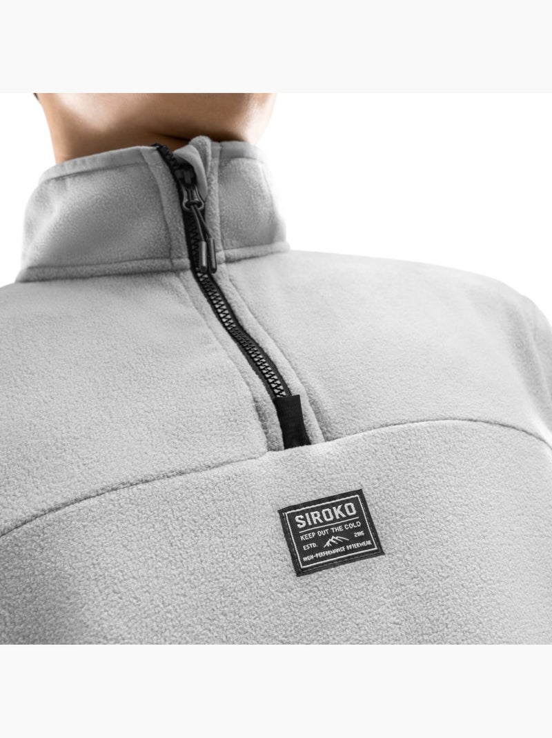 Felpa in pile sottile da uomo sport invernali uomo limestone Beige grigio - Kiabi