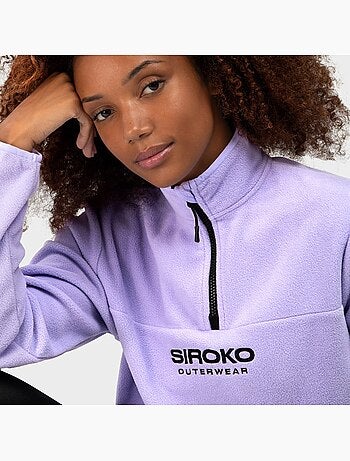 Felpa in pile spessa da donna sport invernali donna aurora-w