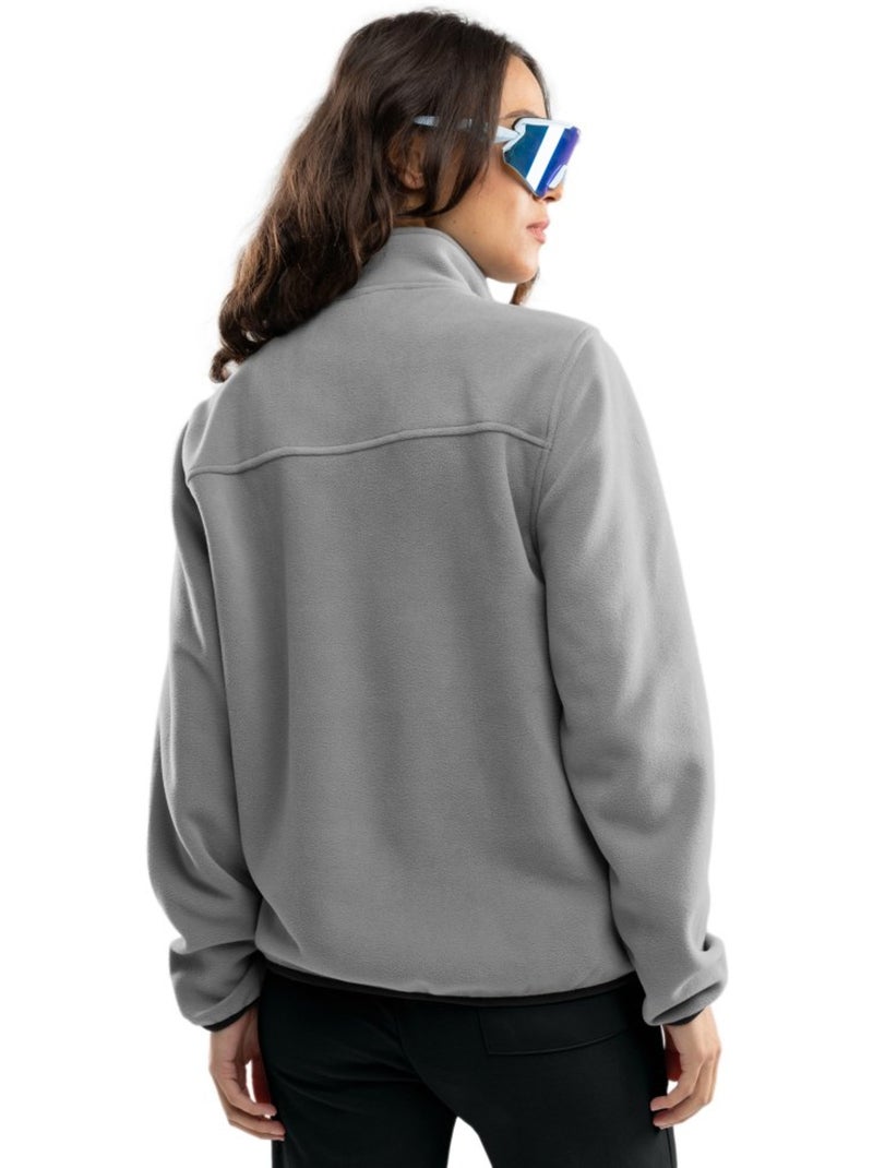 Felpa in pile spessa da uomo sport invernali donna koli-w Bianco Grigio - Kiabi