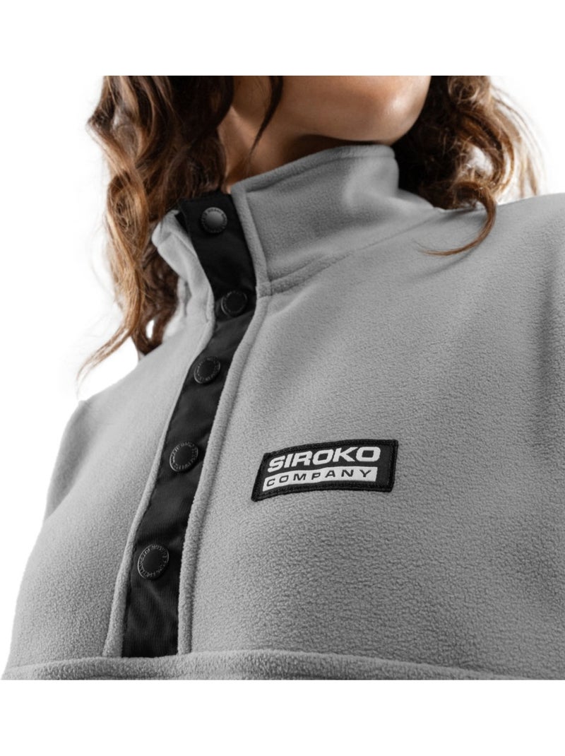 Felpa in pile spessa da uomo sport invernali donna koli-w Bianco Grigio - Kiabi