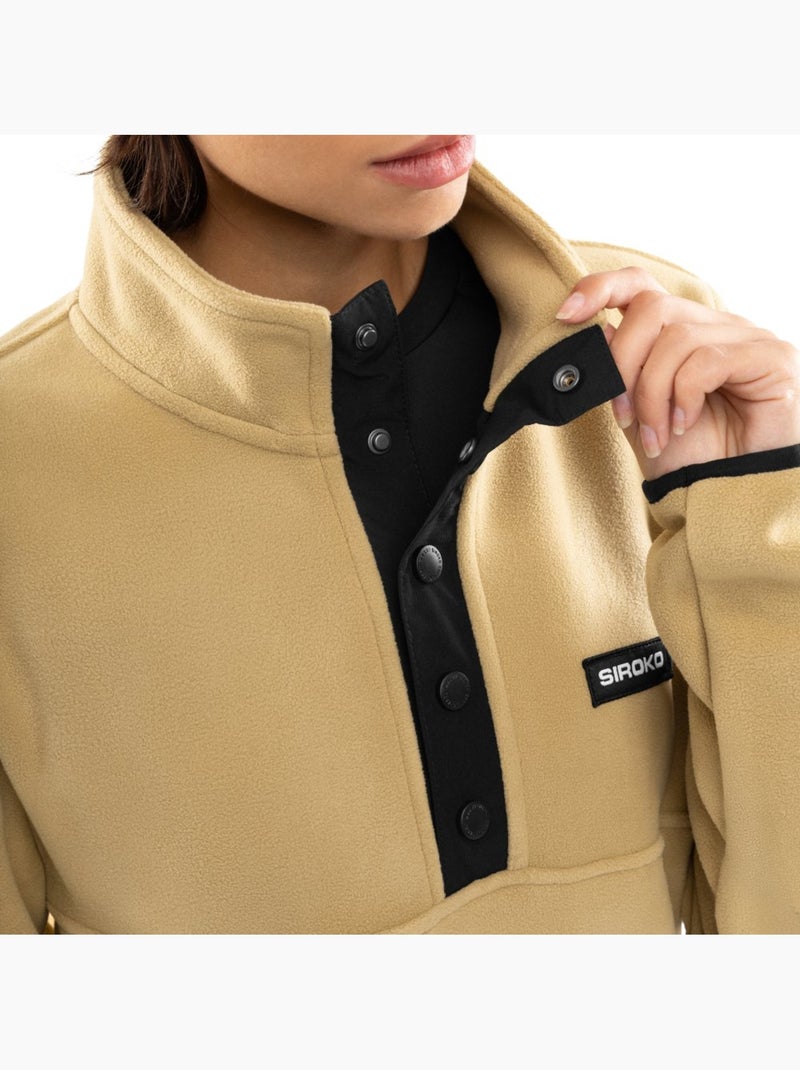 Felpa in pile spessa da uomo sport invernali donna yari-w Beige - Kiabi