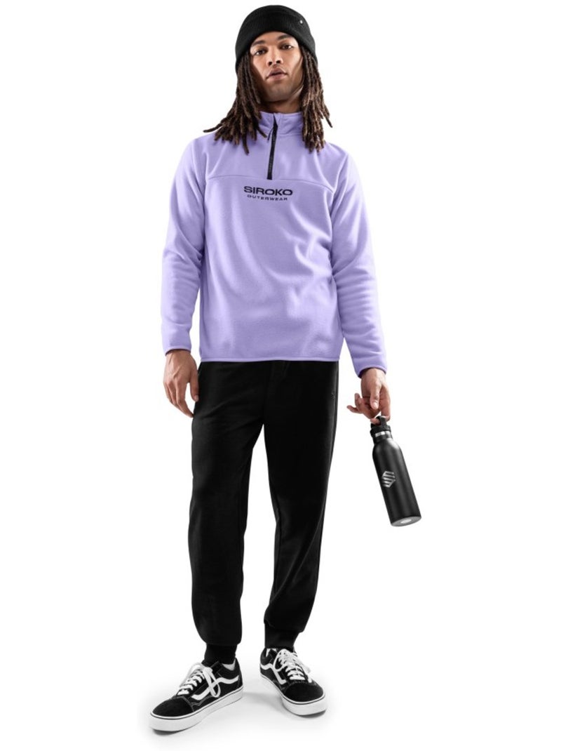 Felpa in pile spessa da uomo sport invernali uomo aurora Lavanda - Kiabi