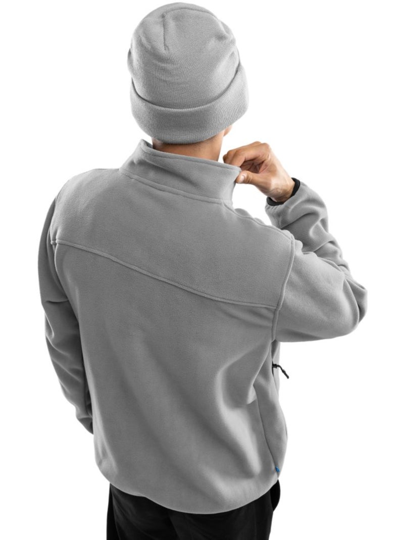Felpa in pile spessa da uomo sport invernali uomo koli Bianco Grigio - Kiabi