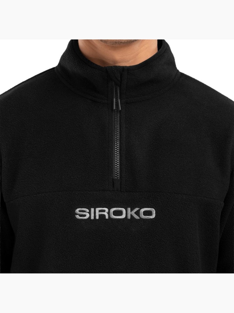 Felpa in pile spessa da uomo sport invernali uomo shadow Nero - Kiabi