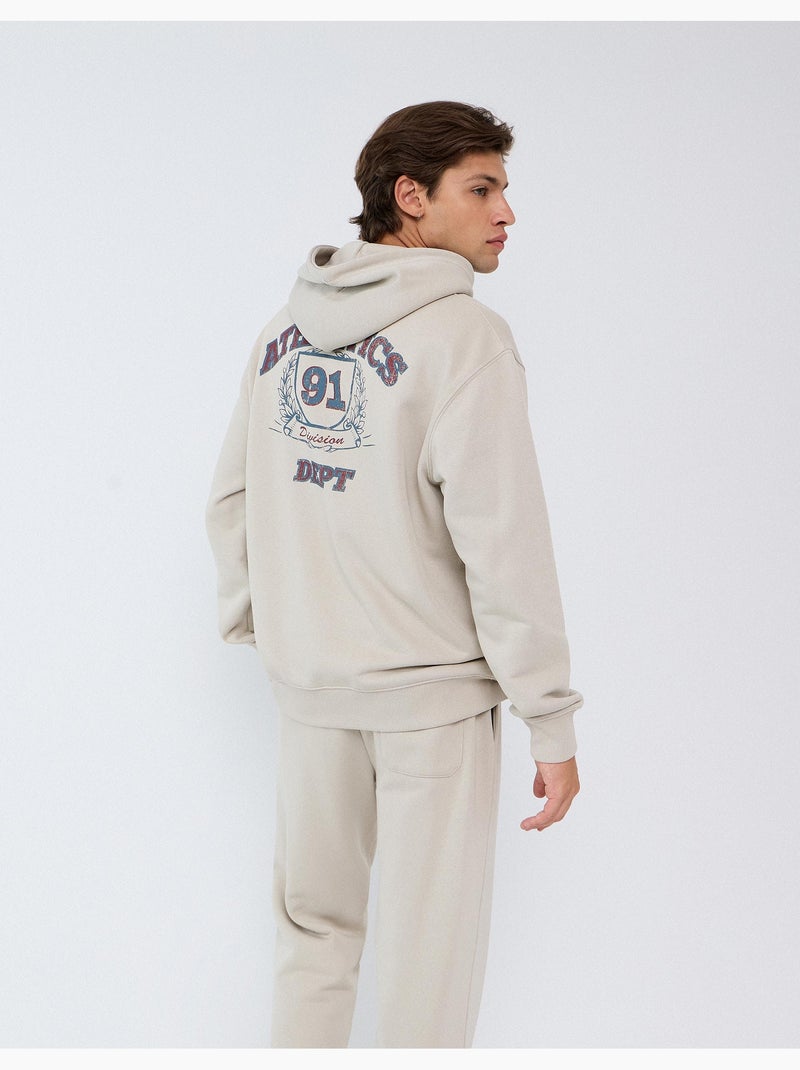 Felpa in pile stampata, mo fashion Beige - Kiabi