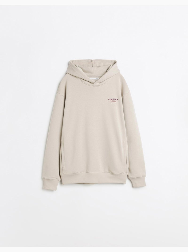Felpa in pile stampata, mo fashion Beige - Kiabi