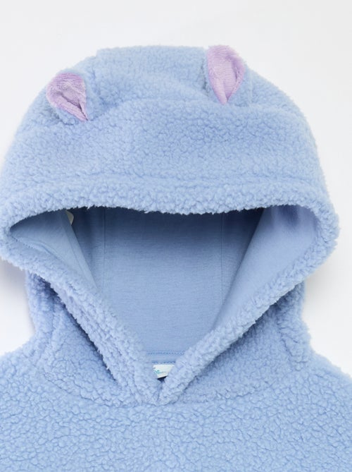 Felpa in pile 'Stitch' con cappuccio con orecchie - Kiabi