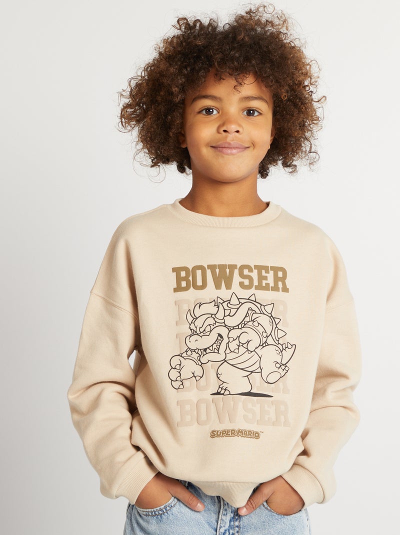 Felpa in pile 'Super Mario' BEIGE - Kiabi