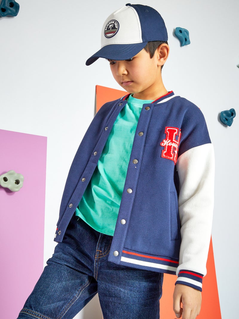 Felpa in stile college americano BLU - Kiabi