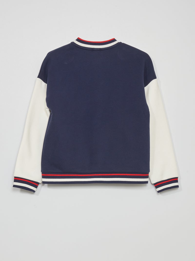 Felpa In Stile College Americano Blu 15 00 Kiabi