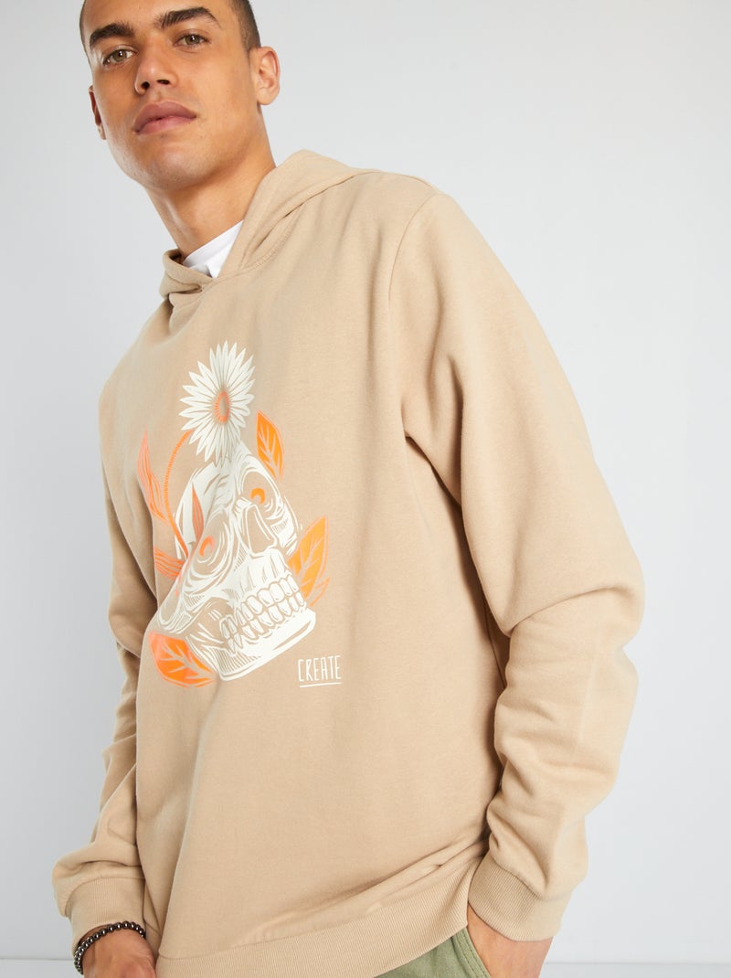 Felpa in tessuto felpato BEIGE - Kiabi