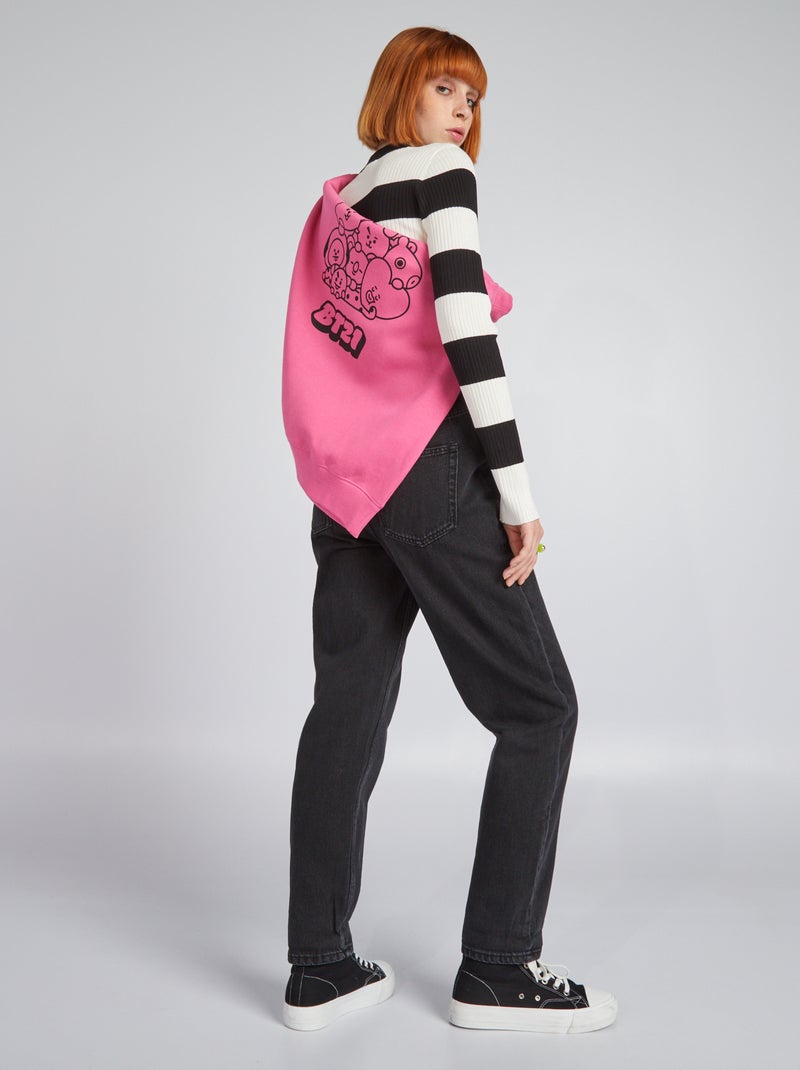 Felpa in tessuto felpato 'BT21' ROSA - Kiabi