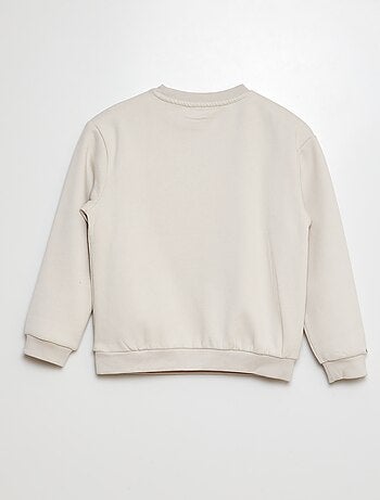Felpa in tessuto felpato con animazione maglia bouclette