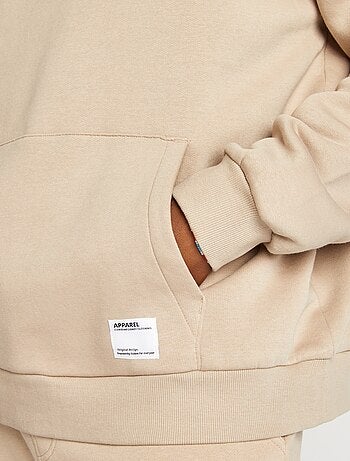 Felpa in tessuto felpato con cappuccio