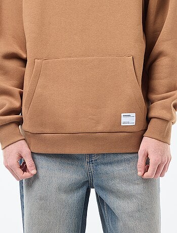 Felpa in tessuto felpato con cappuccio