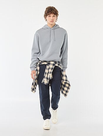 Felpa in tessuto felpato con cappuccio