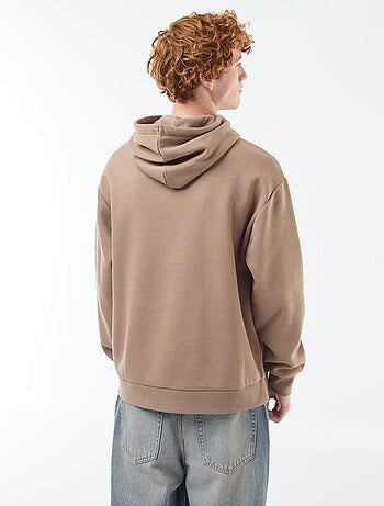 Felpa in tessuto felpato con cappuccio