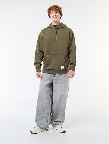 Felpa in tessuto felpato con cappuccio