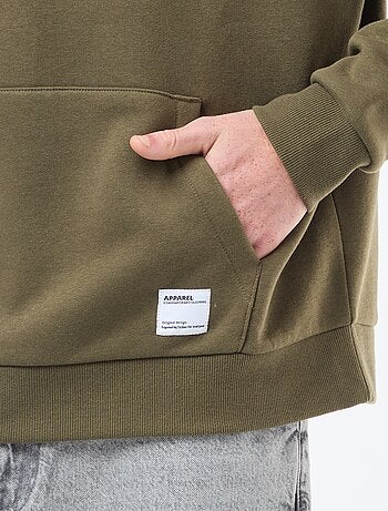 Felpa in tessuto felpato con cappuccio