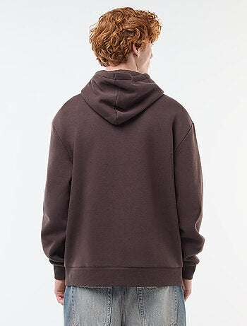 Felpa in tessuto felpato con cappuccio