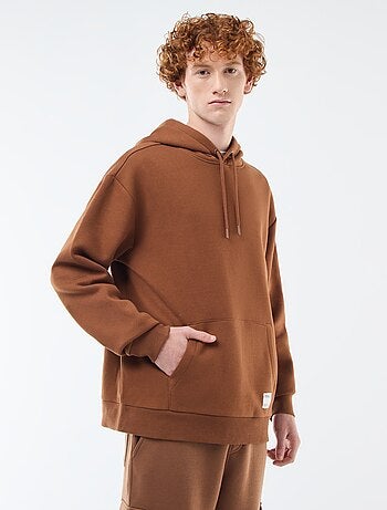 Felpa in tessuto felpato con cappuccio