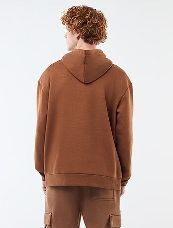 Felpa in tessuto felpato con cappuccio