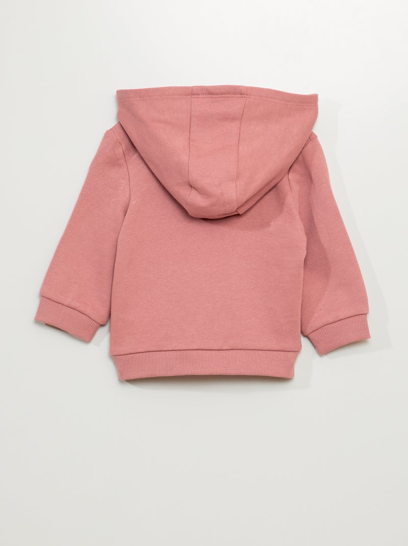 Felpa in tessuto felpato con cappuccio Rosa - Kiabi
