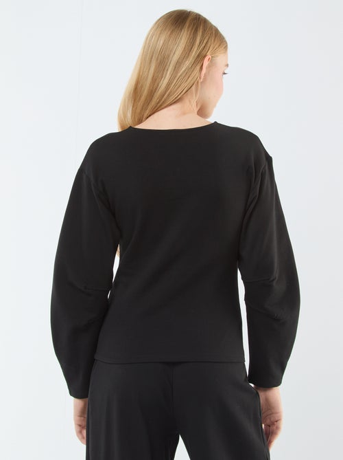 Felpa in tessuto felpato con maniche lunghe - Kiabi