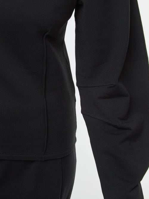 Felpa in tessuto felpato con maniche lunghe - Kiabi