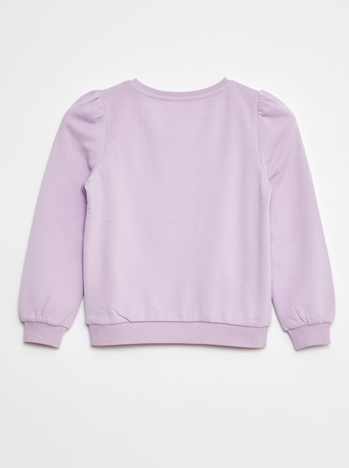 Felpa in tessuto felpato con ricamo e arricciature sulle spalle - Kiabi Felpa in tessuto felpato con ricamo e arricciature sulle spalle - Kiabi