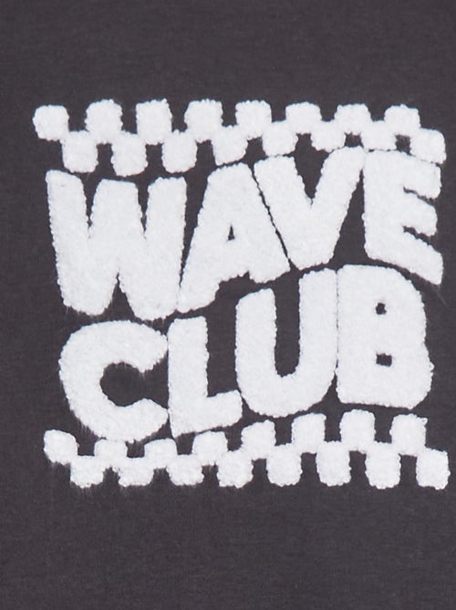 Felpa in tessuto felpato con ricamo in maglia bouclette - Kiabi