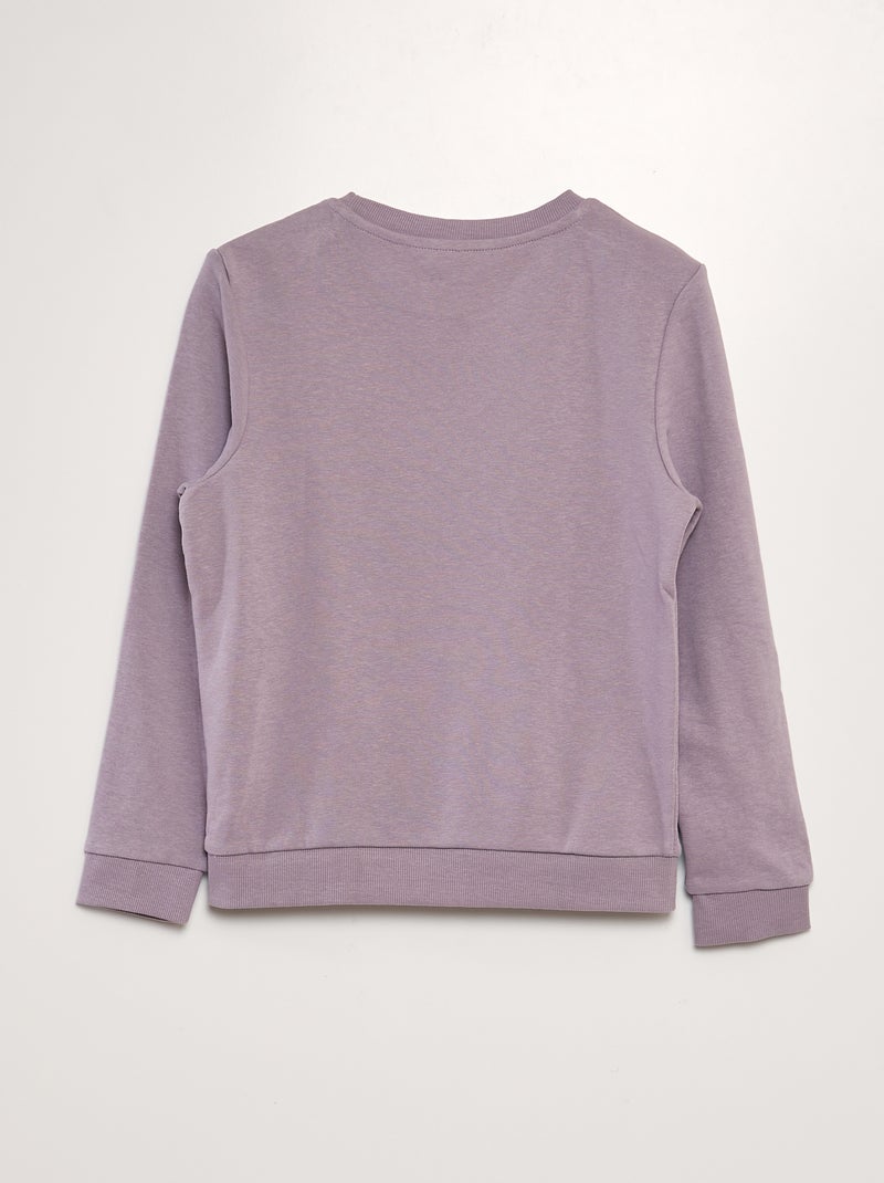 Felpa in tessuto felpato con scollo tondo ROSA - Kiabi