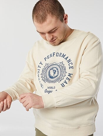 Felpa in tessuto felpato con stampa - So Easy