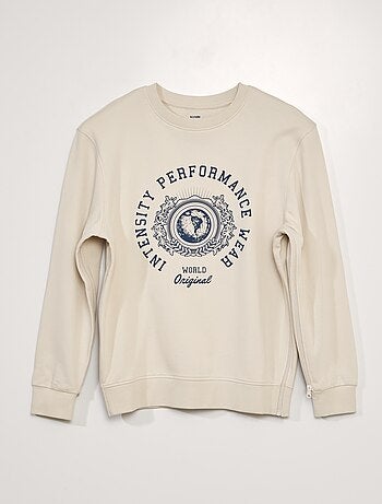 Felpa in tessuto felpato con stampa - So Easy