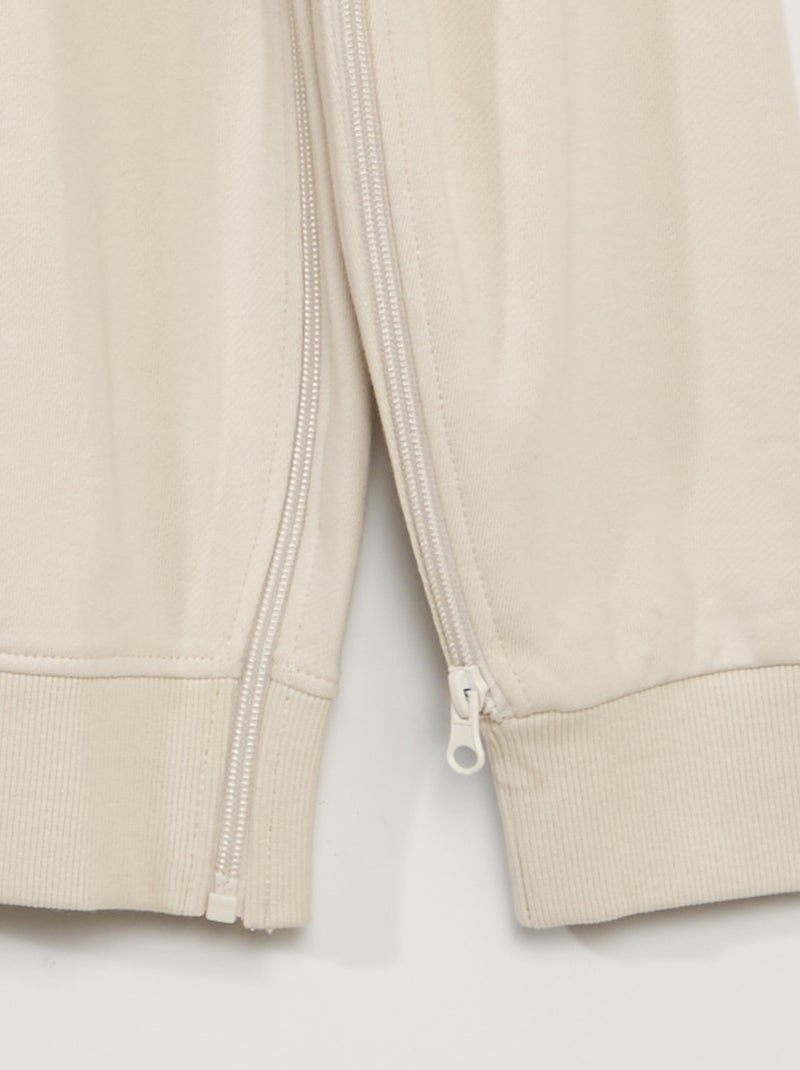 Felpa in tessuto felpato con stampa - So Easy BEIGE - Kiabi