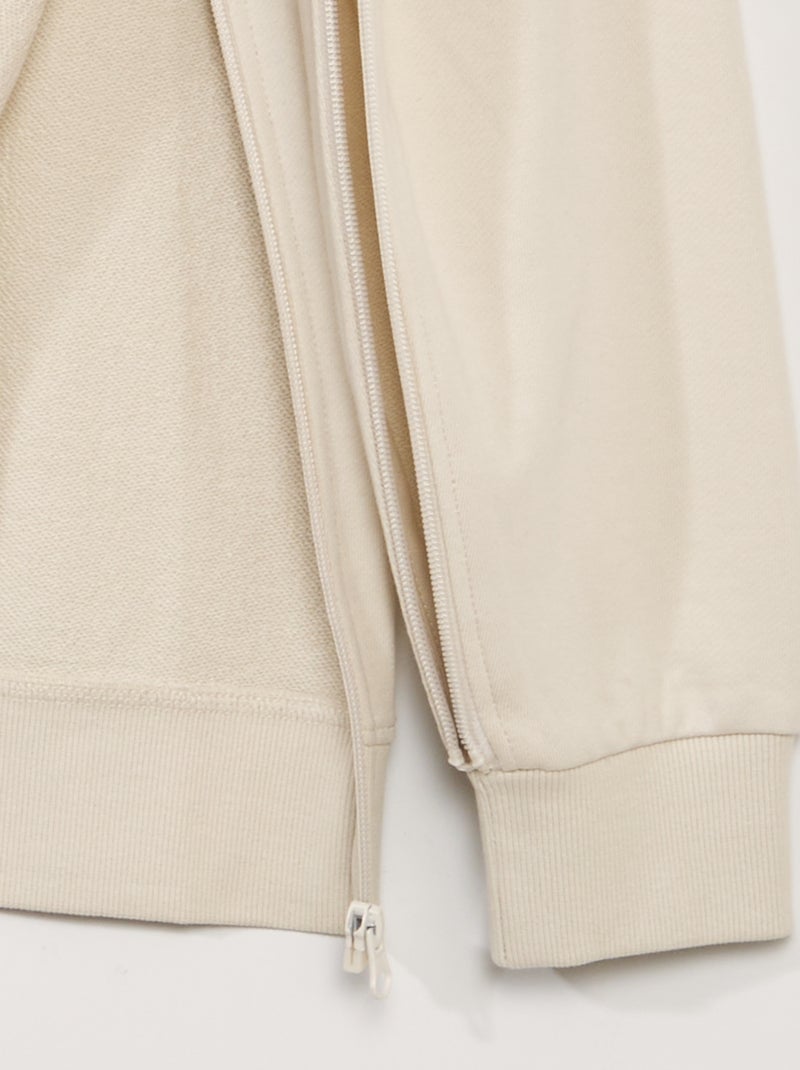 Felpa in tessuto felpato con stampa - So Easy BEIGE - Kiabi