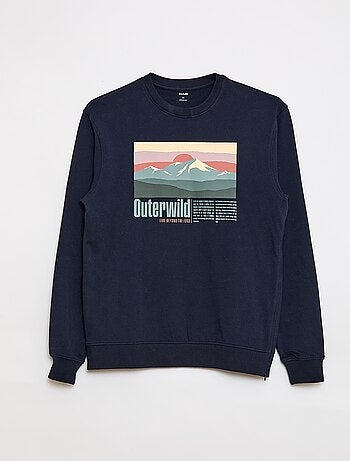 Felpa in tessuto felpato con stampa - So Easy