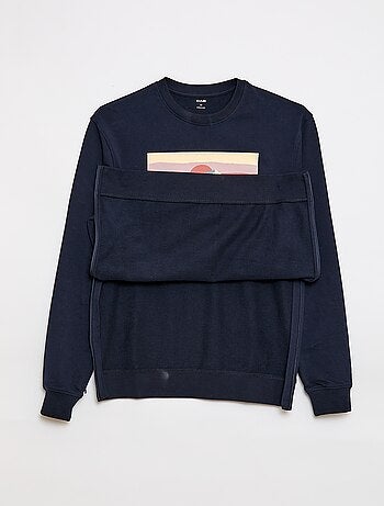 Felpa in tessuto felpato con stampa - So Easy