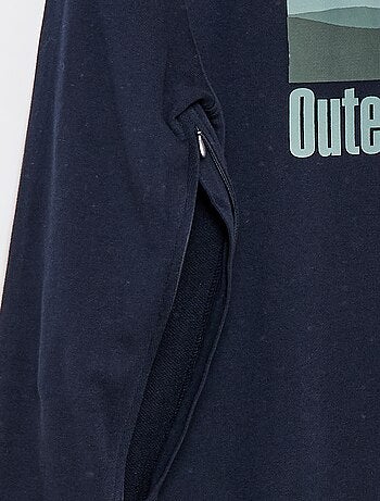 Felpa in tessuto felpato con stampa - So Easy