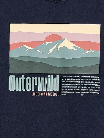 Felpa in tessuto felpato con stampa - So Easy