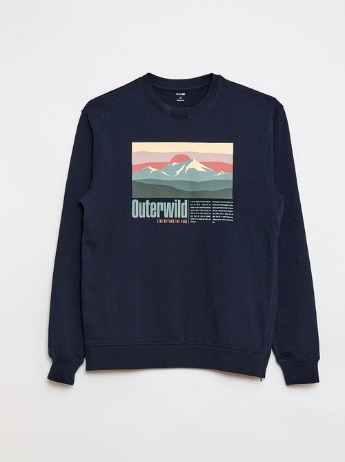 Felpa in tessuto felpato con stampa - So Easy - Kiabi