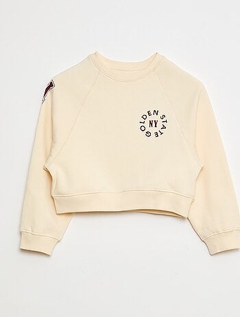 Felpa in tessuto felpato con stampa