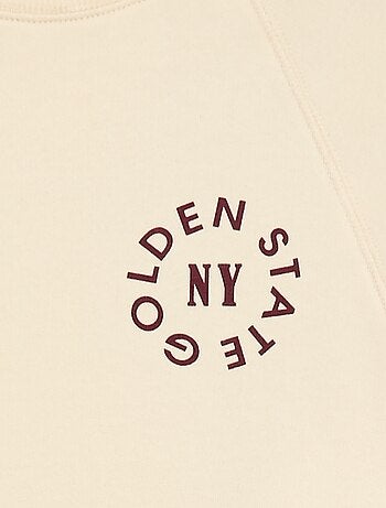 Felpa in tessuto felpato con stampa