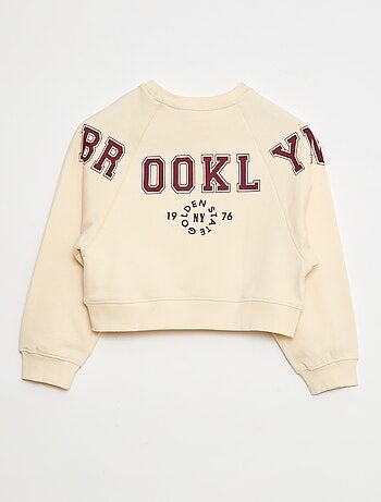 Felpa in tessuto felpato con stampa