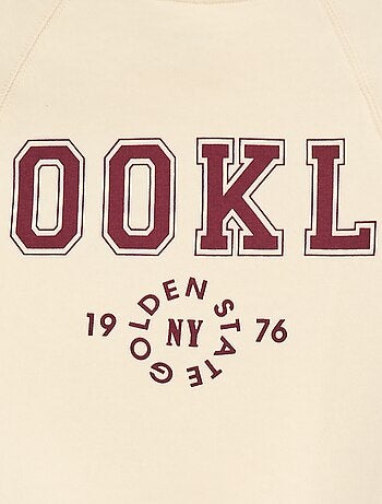 Felpa in tessuto felpato con stampa