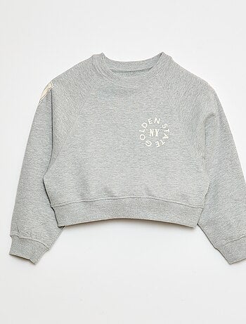 Felpa in tessuto felpato con stampa